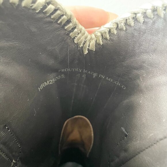 Lane RODEO HOUSTON Mens Cowboy Boots Size 11 Brown Leather Western Blunt Toe - Picture 9 of 11